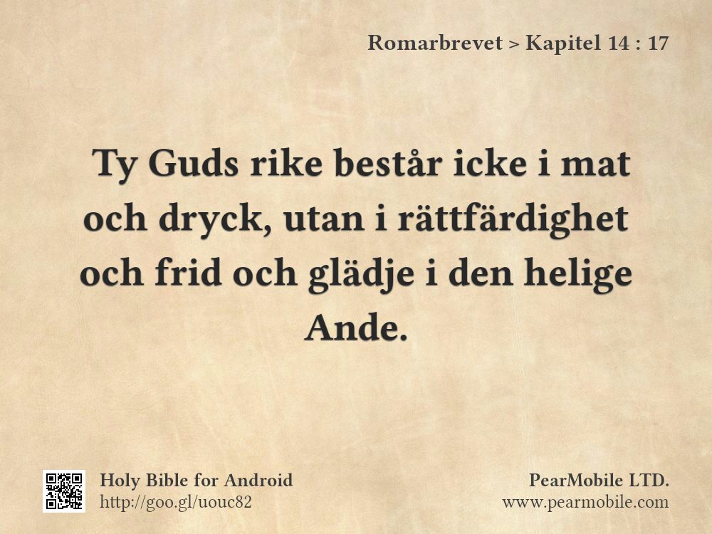 Romarbrevet, Kapitel 14:17